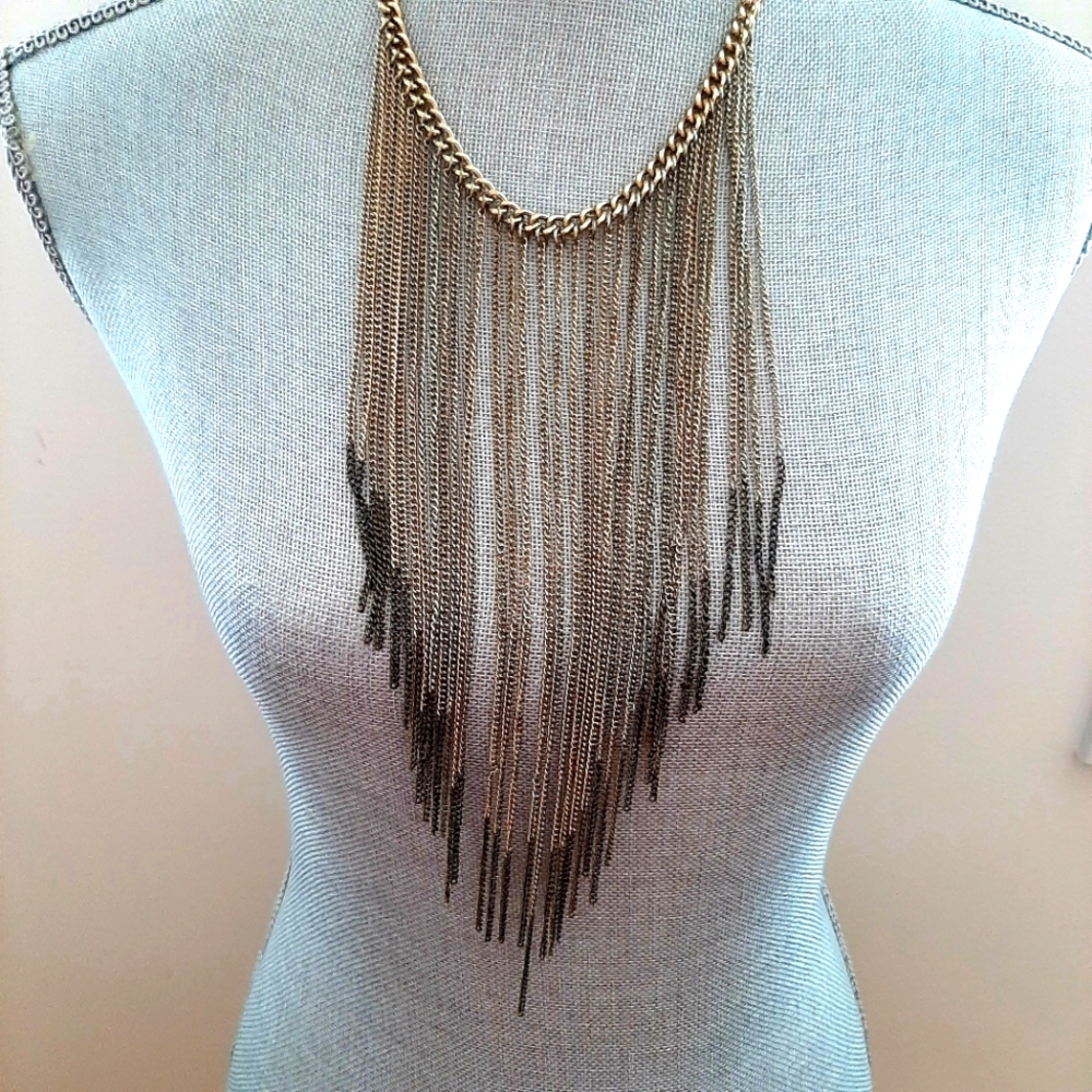 Gold Bib Necklace